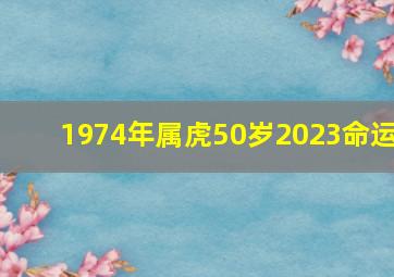 1974年属虎50岁2023命运