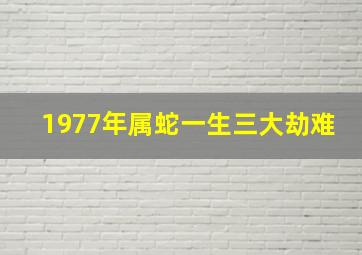 1977年属蛇一生三大劫难