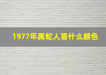 1977年属蛇人喜什么颜色