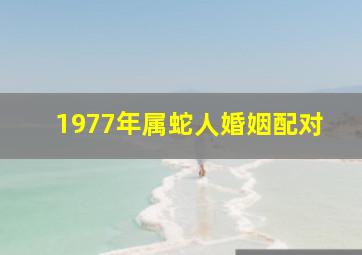 1977年属蛇人婚姻配对