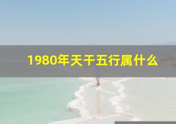 1980年天干五行属什么