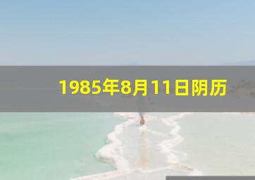 1985年8月11日阴历