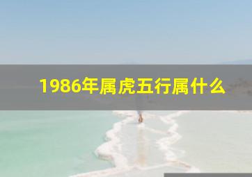 1986年属虎五行属什么