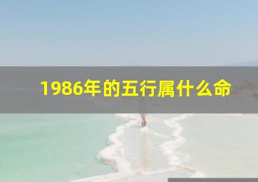 1986年的五行属什么命