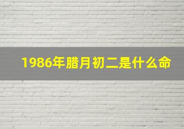 1986年腊月初二是什么命