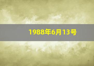 1988年6月13号