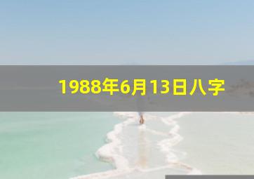 1988年6月13日八字