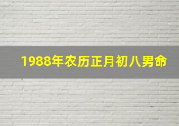 1988年农历正月初八男命