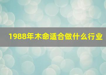 1988年木命适合做什么行业