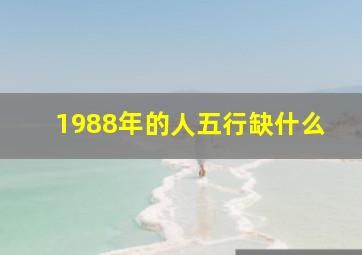 1988年的人五行缺什么