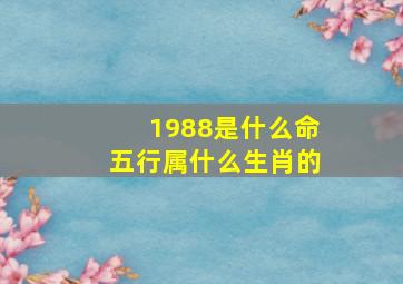 1988是什么命五行属什么生肖的