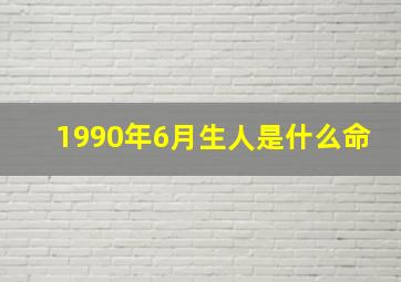 1990年6月生人是什么命