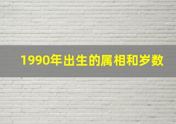 1990年出生的属相和岁数