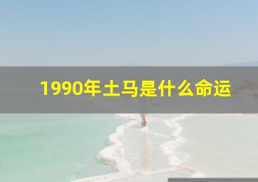 1990年土马是什么命运