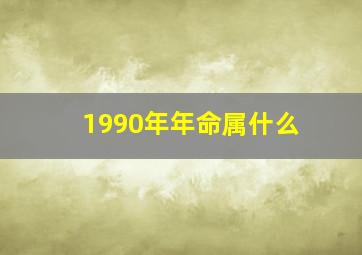 1990年年命属什么