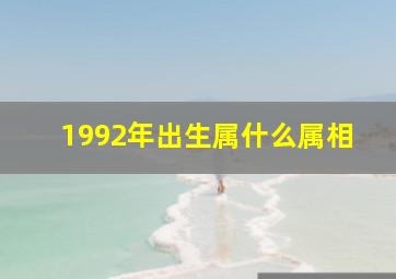 1992年出生属什么属相