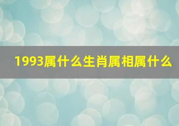 1993属什么生肖属相属什么