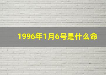 1996年1月6号是什么命