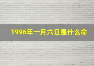 1996年一月六日是什么命