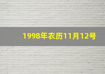 1998年农历11月12号