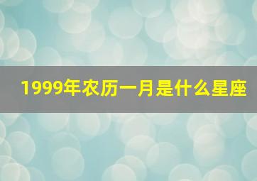 1999年农历一月是什么星座