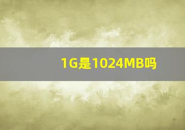 1G是1024MB吗