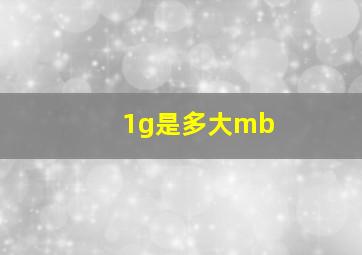 1g是多大mb