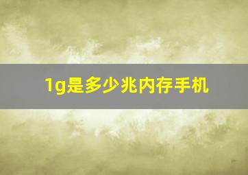 1g是多少兆内存手机