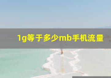 1g等于多少mb手机流量