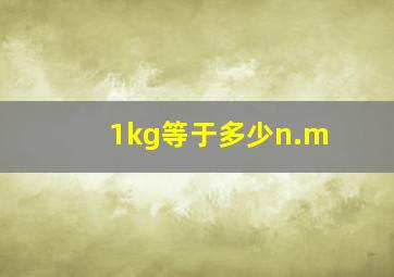 1kg等于多少n.m