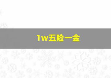 1w五险一金