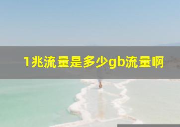 1兆流量是多少gb流量啊