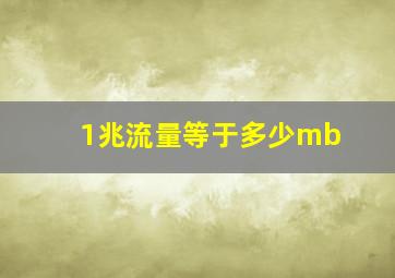 1兆流量等于多少mb