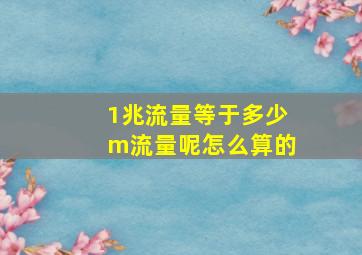 1兆流量等于多少m流量呢怎么算的