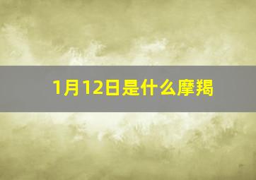 1月12日是什么摩羯