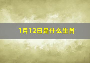 1月12日是什么生肖