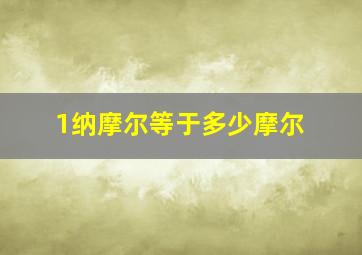 1纳摩尔等于多少摩尔