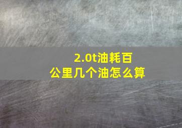 2.0t油耗百公里几个油怎么算