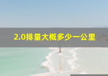 2.0排量大概多少一公里