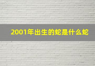 2001年出生的蛇是什么蛇