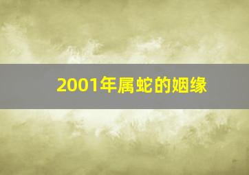 2001年属蛇的姻缘