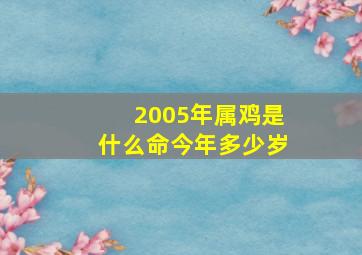 2005年属鸡是什么命今年多少岁