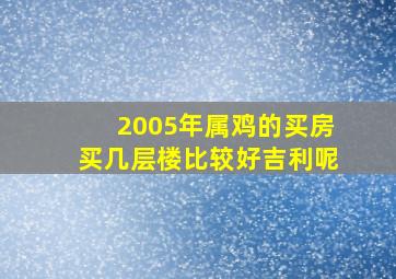 2005年属鸡的买房买几层楼比较好吉利呢