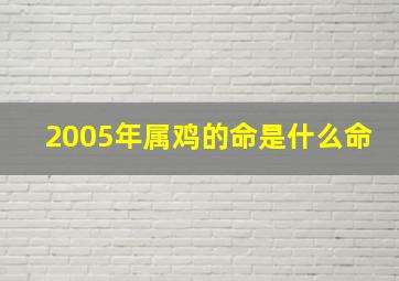 2005年属鸡的命是什么命