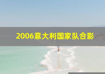 2006意大利国家队合影