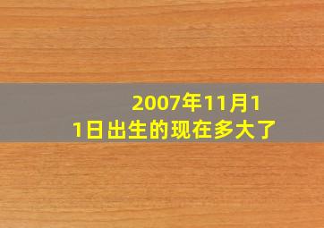 2007年11月11日出生的现在多大了