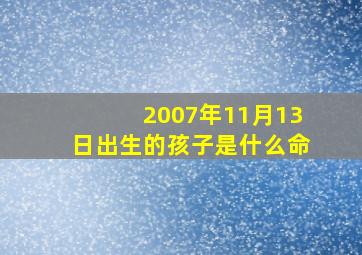 2007年11月13日出生的孩子是什么命