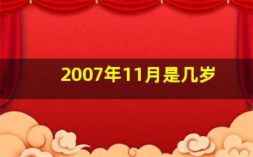 2007年11月是几岁