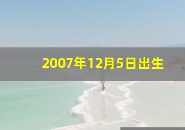 2007年12月5日出生