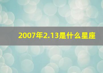 2007年2.13是什么星座